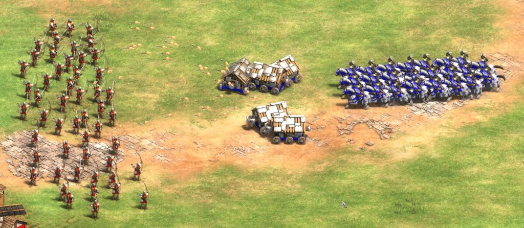 British Longbowmen against Siege Rams in Age of Empires II