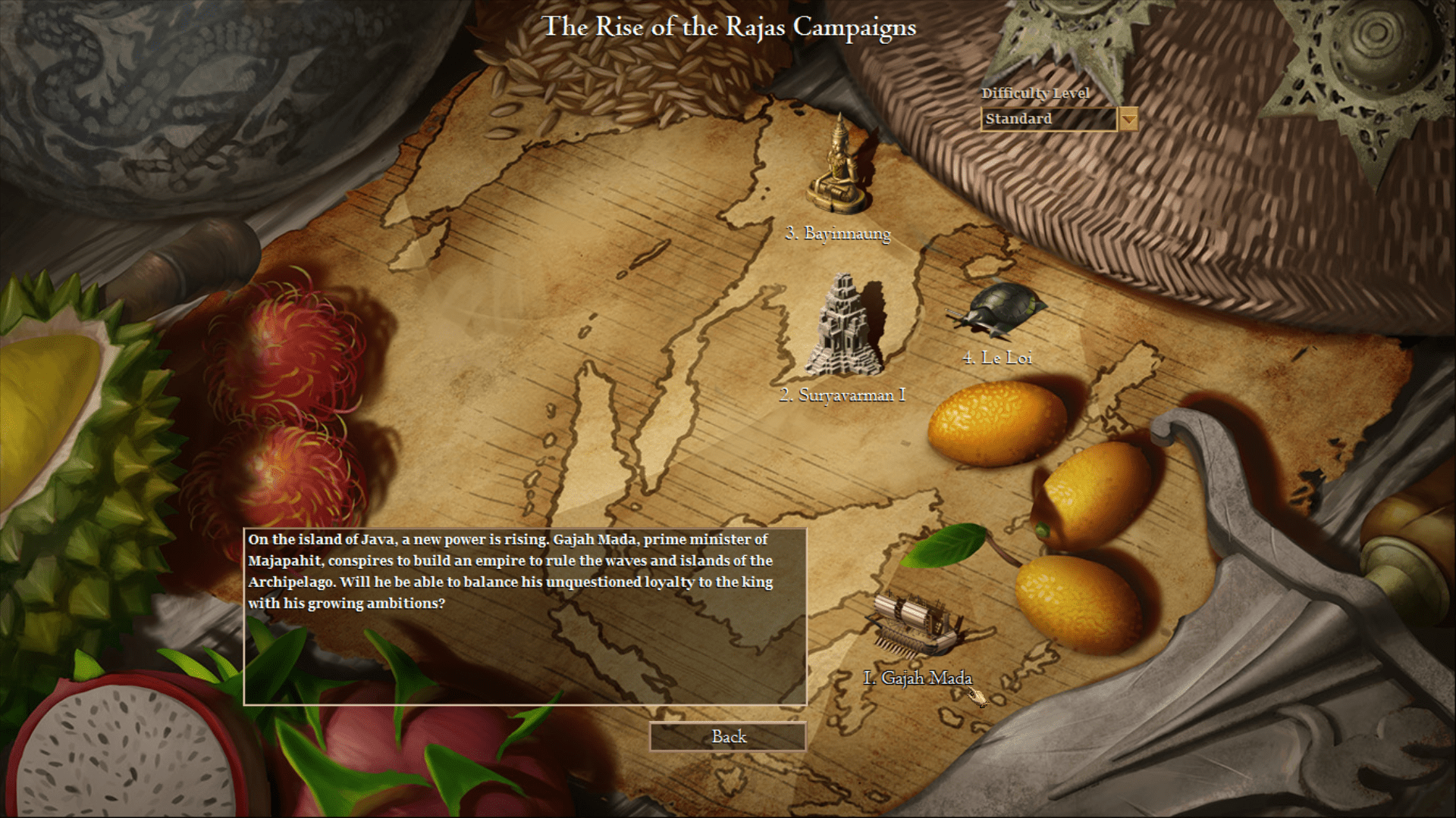 Age of Empires II HD: Rise of the Rajas Campaign Screen